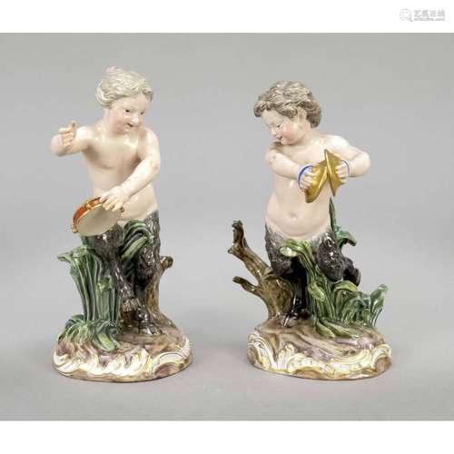 Music-making faun couple, Meissen