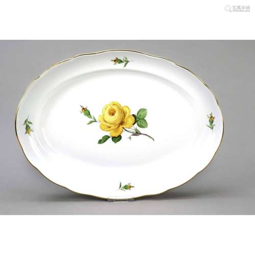 Large oval roast plate, Meissen,