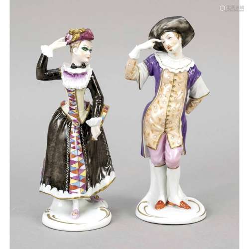 Two figures from the Comedia del
