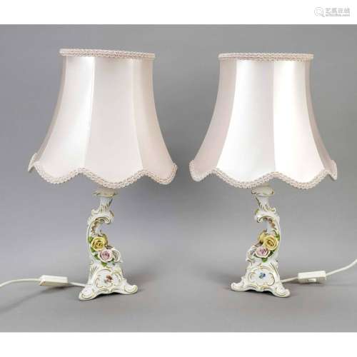Pair of lamps, Kaiser porcelain,