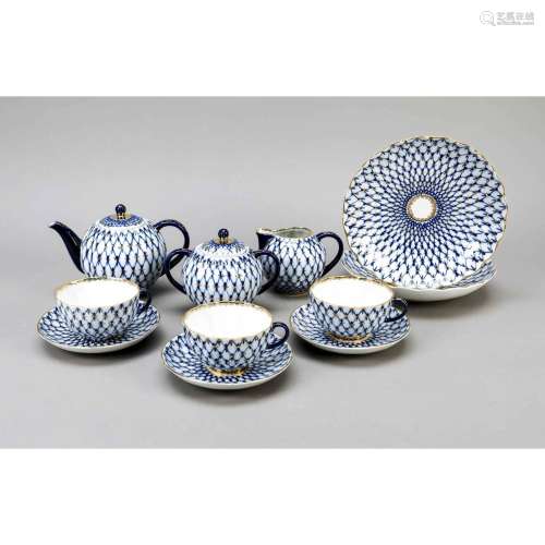 Tea set for 6 persons, 17 pieces,