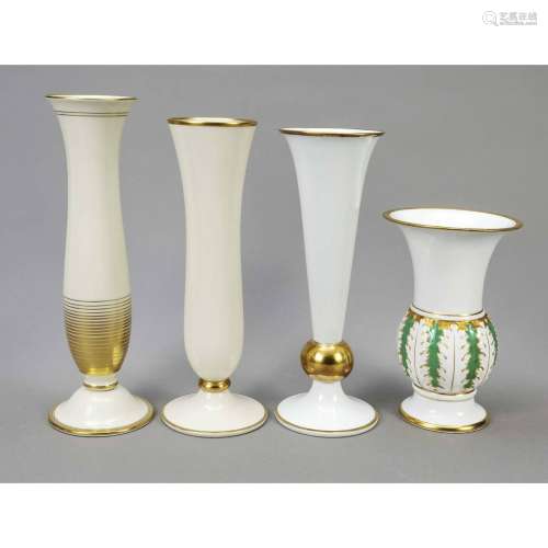 Set of 4 vases, 3x Rosenthal, Sel