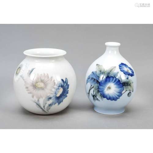 Two vases, Royal Copenhagen and B