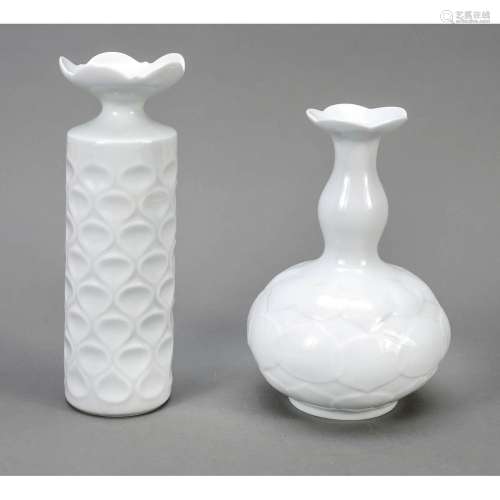 Two vases, Meissen, 20th century,