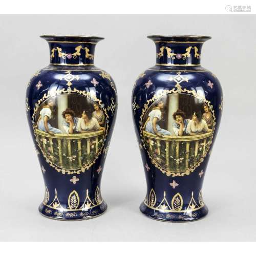 Pair of vases, Royal Limoges, Fra