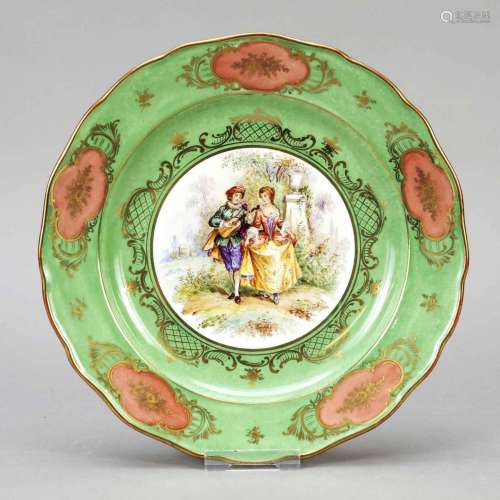 Plate, Meissen, knob period (1850
