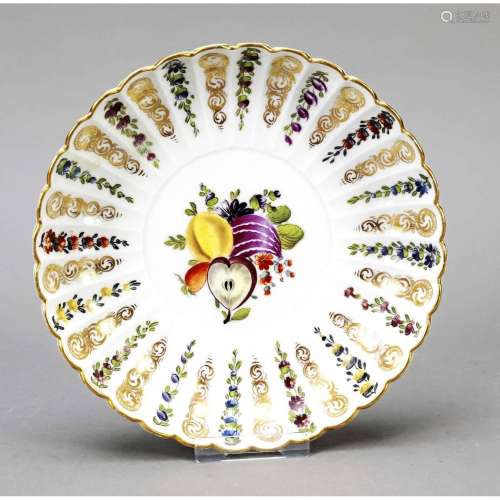 Round fan-shaped bowl, Meissen, k
