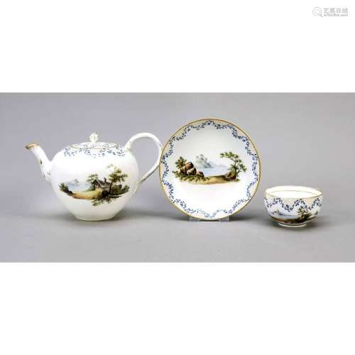 Tea set, 3-piece, Meissen, knob s