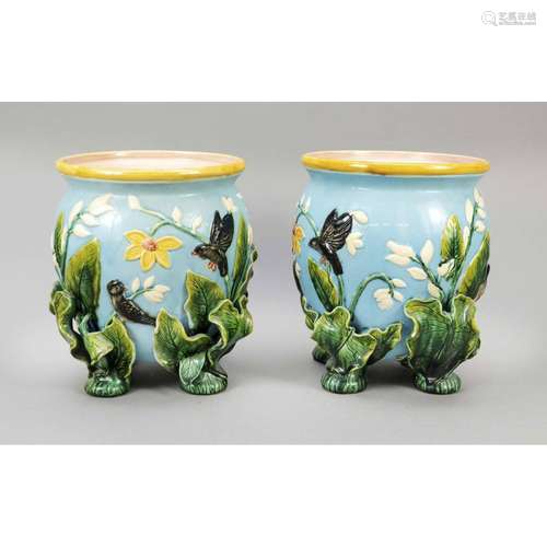 Pair of Art Nouveau cachepots, c.