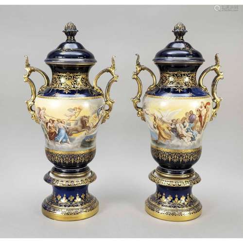 Pair of showpiece vases, Carl Thi