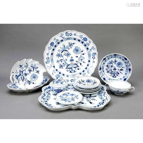 Set of 13 pieces, Meissen, 20th c