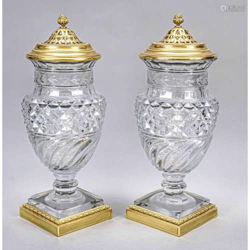 Pair of potpourri vases, France,