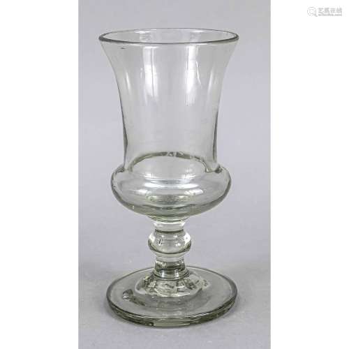 Goblet glass, 19th century, round
