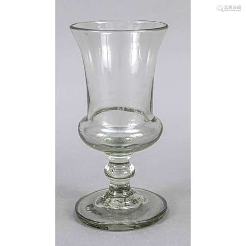 Goblet glass, 19th century, round