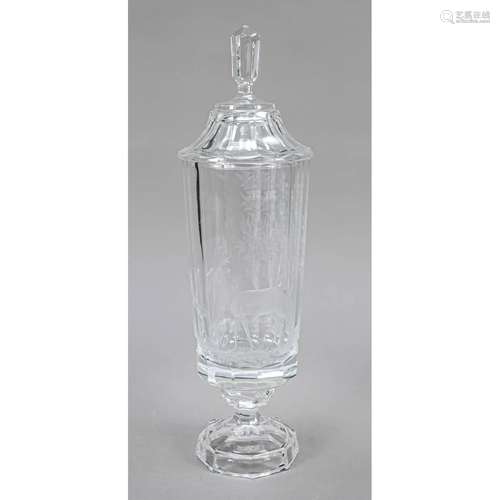 Large lidded goblet, c. 1900, oct