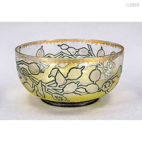 Round bowl with mounting, 20th c.