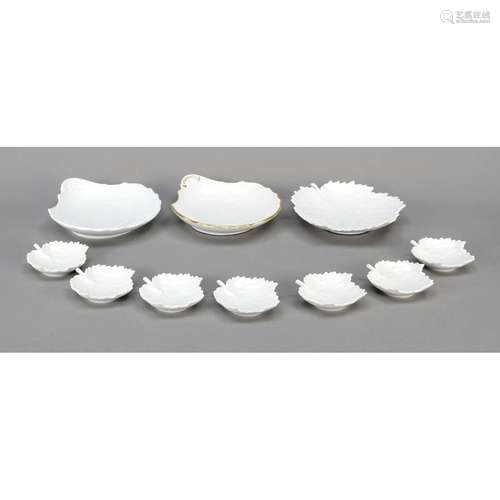 10 leaf bowls, KPM Berlin, 20th c