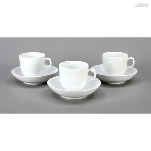 Three cups with saucer, KPM Berli