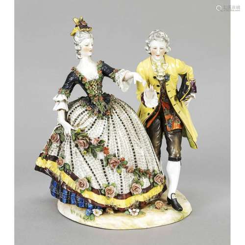 Porcelain sculpture, gallant roco