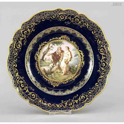 Picture plate, Meissen, mark 1850