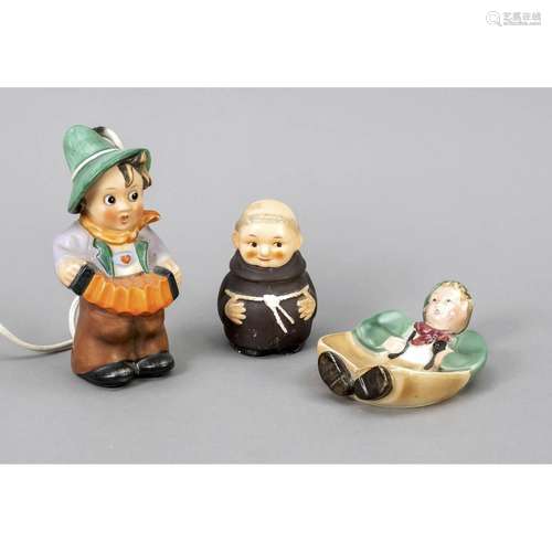 Three Hummel figurines, 1950s, Go