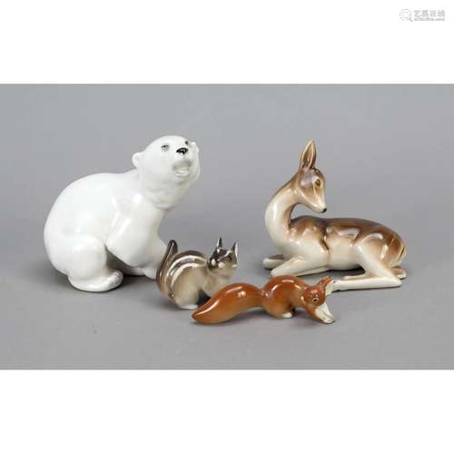 Four animal figures, Russia, 2nd