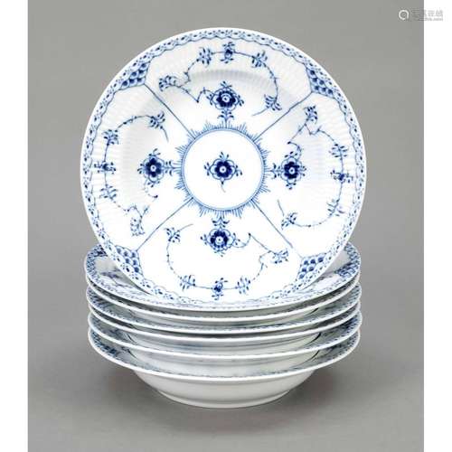 Seven soup plates, Royal Copenhag