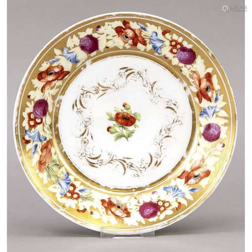 Plate, France, w. Paris, 19th cen