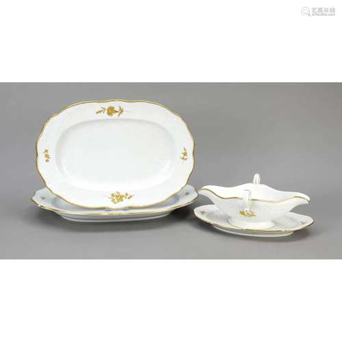 Set of 3 pieces, Meissen, marks 1