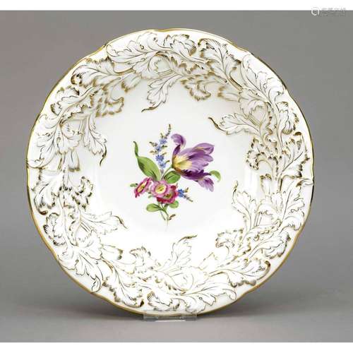 A ceremonial plate, Meissen, mark