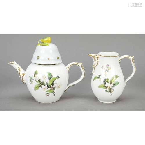 Two jugs, KPM Berlin, marks 1780-