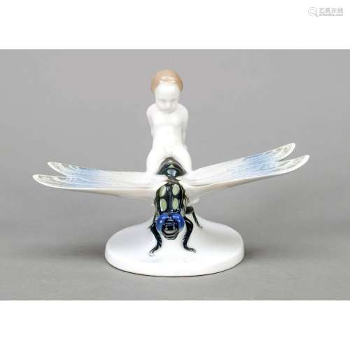 Art Nouveau figure, gliding fligh