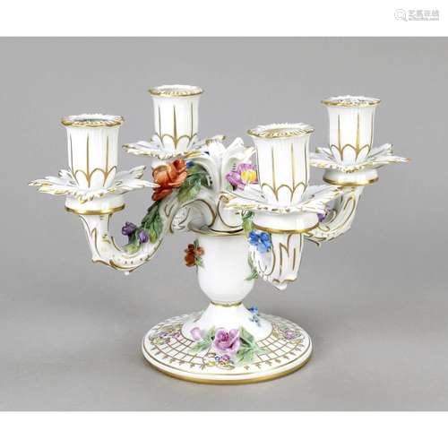 Candlestick, 4 flames, Potschappe