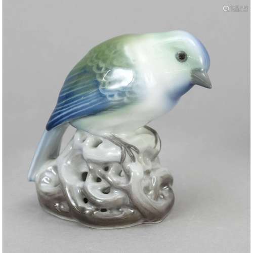 Art Nouveau figure, bird, KPM Ber