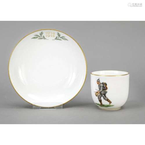 Militaria cup with saucer, Meisse