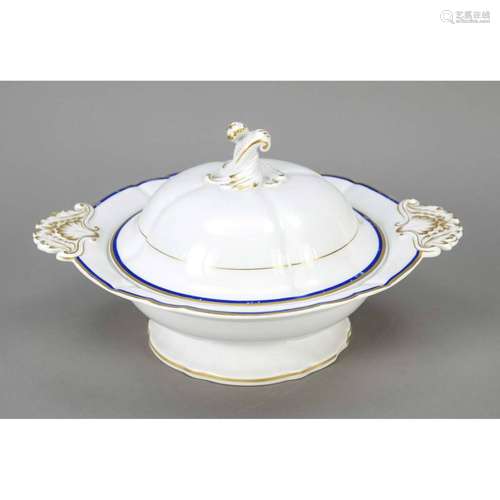 Round lidded tureen, Meissen, mar