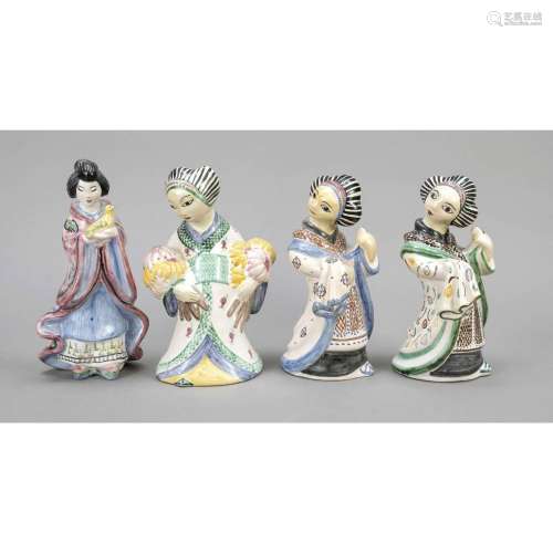 Four Asian female figures, artist