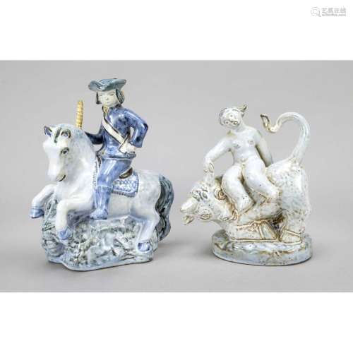 Two figures, artist ceramics, Bor