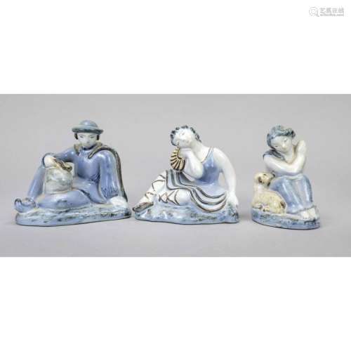 Three figures, artist ceramics, B