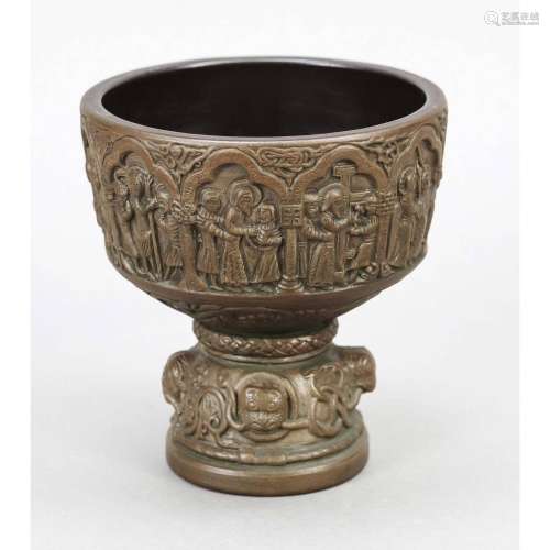 Baptismal cup, artist's pottery,