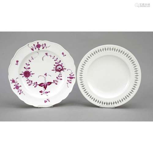 Two plates, Meissen, Marcolini ma