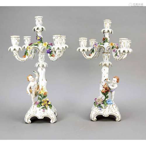 Pair of candlesticks, 5 flames, P