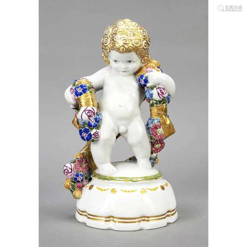 Art Nouveau figure, putto with ga