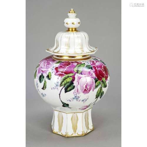 Art Deco lidded vase, Thuringia,