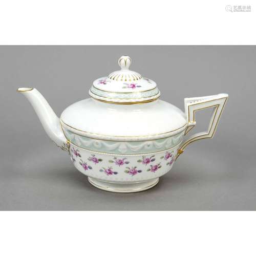 Teapot, KPM Berlin, 19th century,