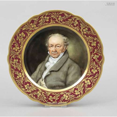 Pictorial plate, Potschappel, Dre