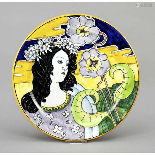 Art Nouveau plate, Italy, c. 1910