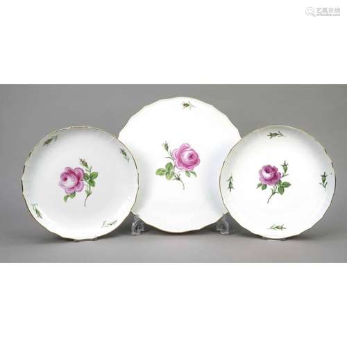 Three serving pieces, Meissen, af