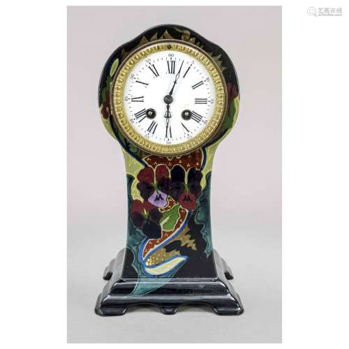 Art nouveau porcelain clock, marked