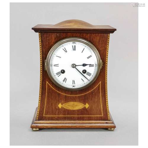 Table clock mahogany wood, marked P